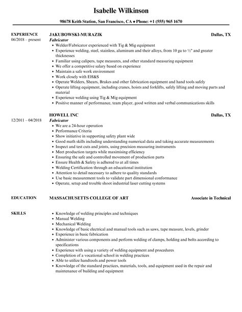 aluminum fabricator resume|welder fabricator resume examples.